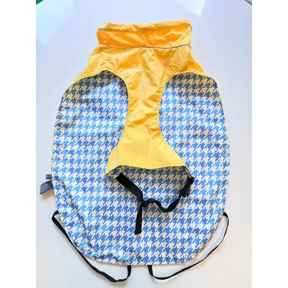 Paw & Tail Pet Raincoat Yellow Reflective Hooded Dog Coat Size Large NWT
